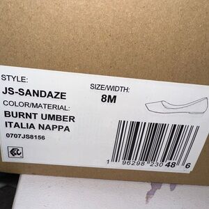 Jessica Simpson Burnt Umber Italia Nappa Flats. New in box, never worn.